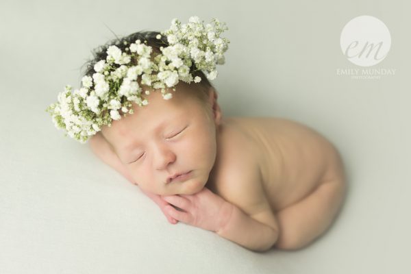 Fresh floral newborn session in Plymouth | Baby Natalie